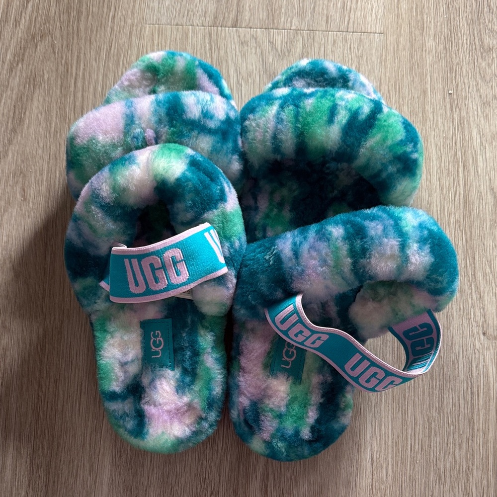 UGG Multicolor Fluffy Slippers